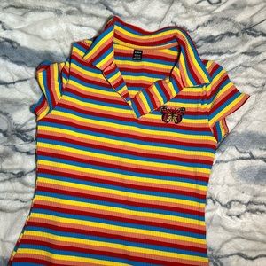 SHEIN Color Block Butterfly Dress Size: L